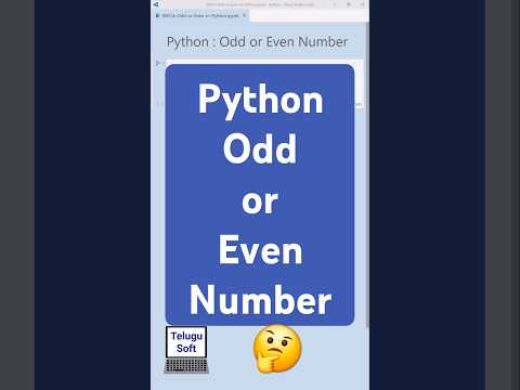 Python Program 1: Even or Odd Number 🤔 #python ##coding ##shorts #telugu