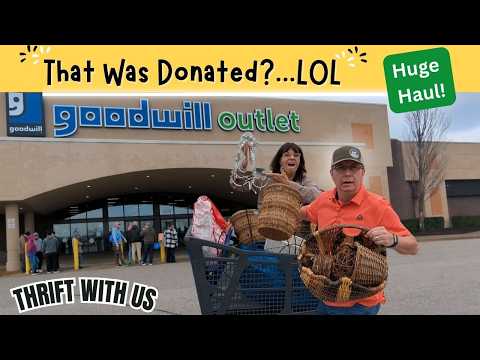 GOODWILL OUTLET BINS: Thrift with Me & Pat - Sealed in a Box for 50 yrs? - Thrifting