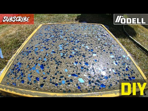 How to Make GLASS CONCRETE Stepping Stone Pavers