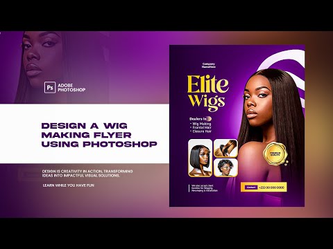 How to Create a Wig Making Flyer in Photoshop. Adobe Photoshop Tutorial, Flyer design.