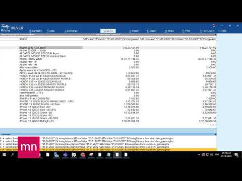 Extracting the closing balance and closing value on a transaction basis  @mndatasolutions2042