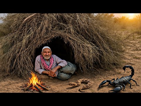 Building a Survival Shelter for a Shepherd in the Iranian Desert 🏜️ | Nomad Life