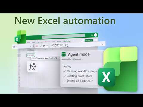 Microsoft Excel just got more powerful | Agent Mode, Copilot Function & Formula AI