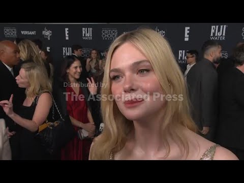 Elle Fanning, Katherine LaNasa, Amy Madigan and Tom Pelphrey arrive for the Critics Choice Awards