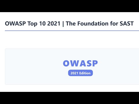 OWASP Top 10 Foundation for SAST Complete Guide to Static Application Security Testing #devsecops