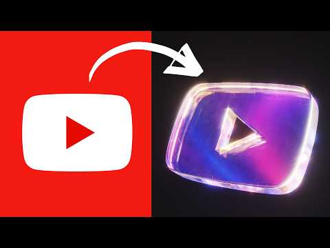 Turn ANY 2D Logo into Iridescent Glass in Blender – For Beginners!