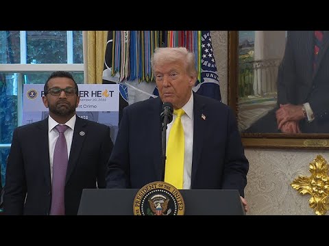 President Trump Participates in a Press Conference with the Director of the FBI
