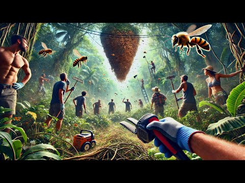 Neighbors panicked as DANGEROUS BEES attacked – Epic FRONT & BACKYARD Clean-Up and Transformation