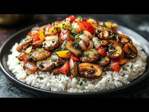 Mushrooms with garlic – tastier than meat!  The best pan-fried