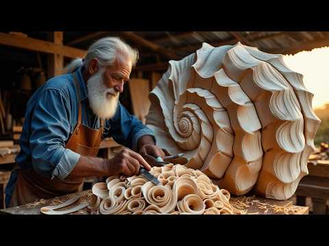 Watch And You Will Be Amazed: 70-Year-Old Carpenter Creates a Table Inspired by Sea Snails