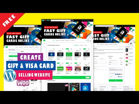 How to create a Gift Card, Virtual Visa Card Selling Wordpress Ecommerce Website