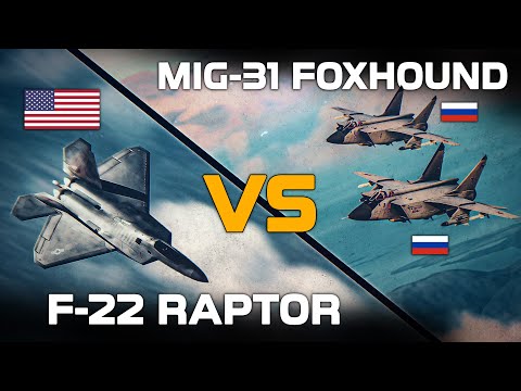 Stealth Vs Hypersonic | F-22 Raptor Vs 2x Mig-31 Foxhound | Digital Combat Simulator | DCS |