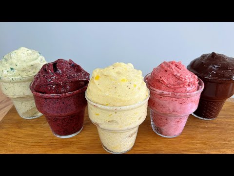 Ice cream without sugar! No cream / no milk! Only 2 ingredients! In 1 minute!