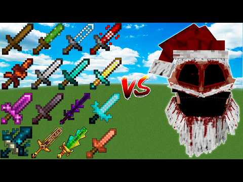Which Weapon Is the Strongest against SANTA MIMICER? Battle in minecraft
