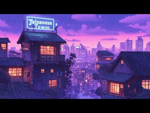Quiet Rain Nostalgia 🌌 80s 90s Lofi Hip Hop Night Mix | Study & Relax | The Japanese Town