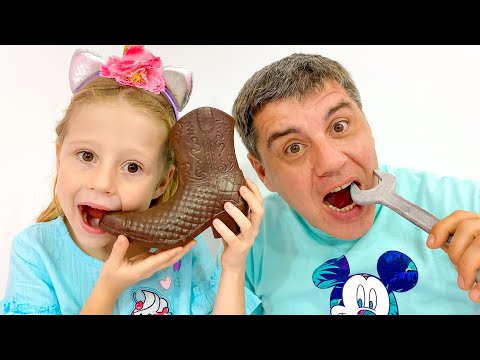 나스티아와아빠, 해로운 사탕과 과자에 대한 아이들을위한 이야기