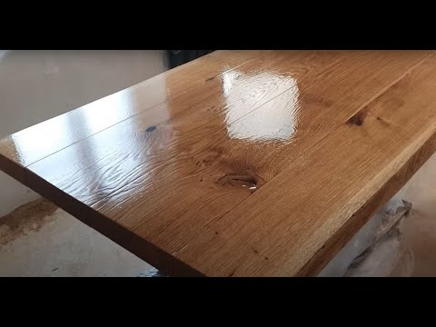 Výroba dubového stolu