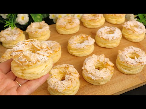 Quick delicious dessert in 10 minutes! No whipping cream! Crunchy and disappear in 1 Minute! easy !