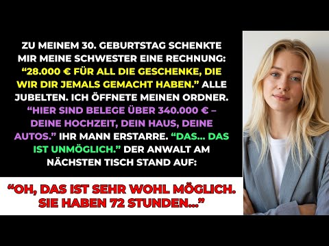 Zum 30. Geburtstag Gab Mir Meine Schwester Eine Rechnung: "28.000 € Für Alle Geschenke Von Uns...