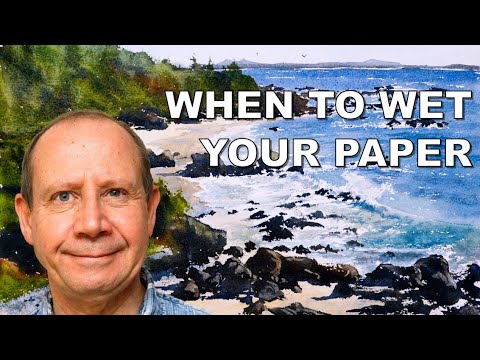 How to wet your watercolor paper. Wet the back and sometimes the front. I tell  you why and how.