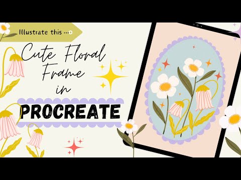 Cute Floral Frame in Procreate | Easy Step-by-Step Tutorial for Beginners