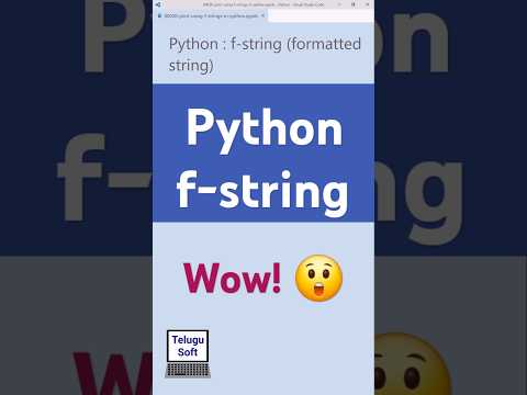 f-string in PYTHON in telugu 🤔 #shorts #python #coding #telugu