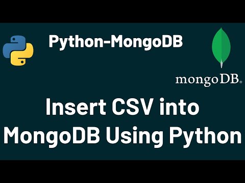 Insert CSV into MongoDB Using Python PyMongo | MongoDB | Python | PyMongo