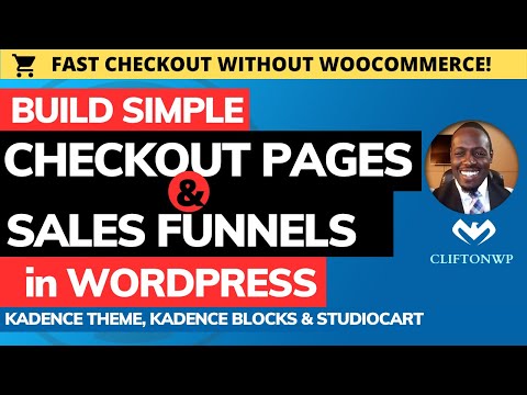 How to Build Simple Checkout Pages and Sales Funnels in WordPress (Studiocart + Kadence Tutorial)