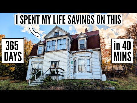 YEAR 2 Timelapse // DIY Renovation of my Derelict Victorian Home in Nova Scotia