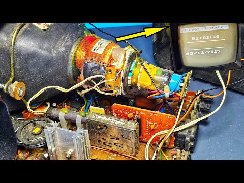 Turn a Vintage B&W TV Into a Digital Clock – Amazing Retro Hack!