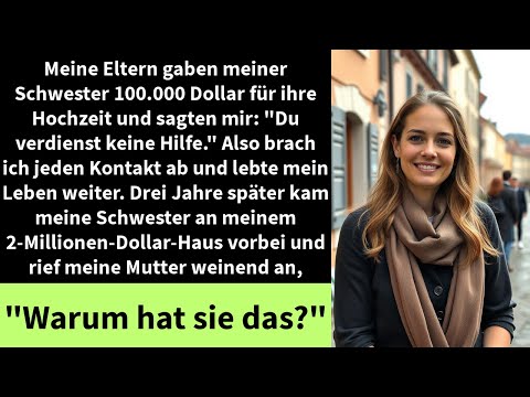 Meine Eltern gaben meiner Schwester 100.000 Dollar für ihre Hochzeit und sagten mir: