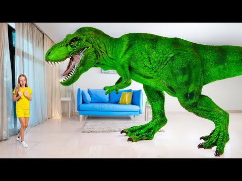 Dinosaur Surprise at School! Nastya’s Toys Come to Life!
