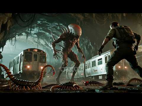 Runaway train crashes underground, mutant centipedes swarm out!