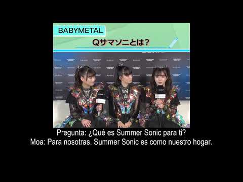 Entrevista con BABYMETAL en Summer Sonic 2023 para WOWOW