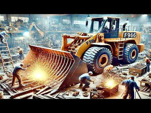 Incredible Loader Front Bucket Making Production in The Wrokshop