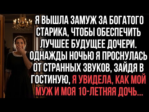 Вышла за богатого старика ради дочери. Ночью услышала звуки — муж и моя 10-летняя дочь