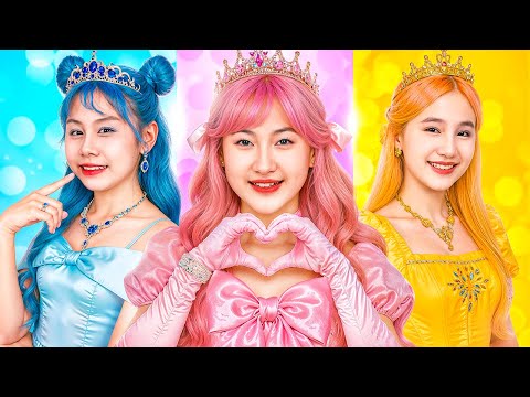 أميرة وردية ضد صفراء ضد زرقاء في الحفل! | Baby Doll Arabic