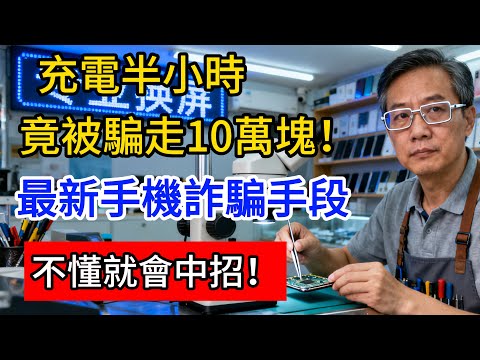 充電半小時，竟被騙走10萬塊！最新手機高科技詐騙曝光！資深安全專家分享完美應對方法，不懂就會中招！#生活經驗 #百科密码 #smartphone #秘訣 #科普