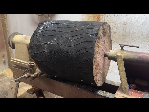 Woodworking NDT - A Giant Tree Branch Was Burned, The Result Is Stunning