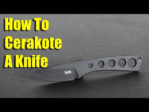 How to Cerakote a Knife - Cheap! - Making a Simple Skeleton Blade