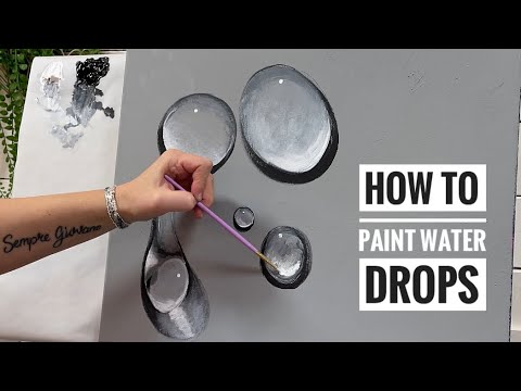EASY! HOW To Paint WATER DROPS 💦