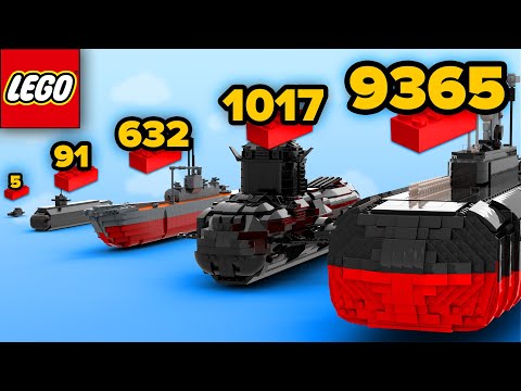 LEGO SUBMARINES From 5 to 9365 Parts | Comparison