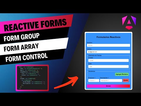Reactive Forms en Angular V19: FormGroup, FormArray y FormControl.