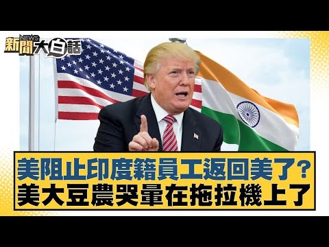 美阻止印度籍員工返回美了？美大豆農哭暈在拖拉機上了【#金臨天下 X #新聞大白話】20250921-11｜#楊永明 #左正東 #黃征輝
