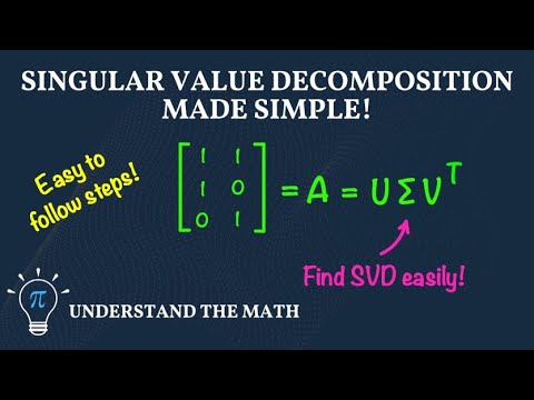 Singular Value Decomposition (SVD) | Step-By-Step Example and Explanation