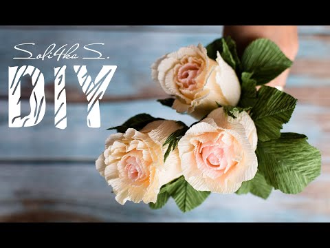 DIY soli4ka_s Голландська троянда з гофрованого папереу/ голландская роза с гофробумаги/ rose
