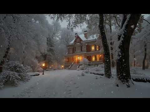 Step inside Victorian Manor Winter | Snowy Ambience | Melancholy Piano & Dark Academia