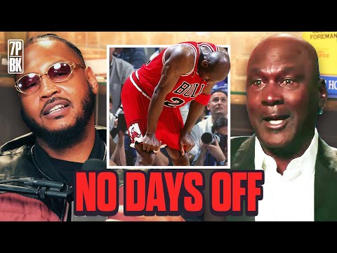 CARMELO ANTHONY reacts to MICHAEL JORDAN saying he doesn't believe in LOAD MANAGEMENT
