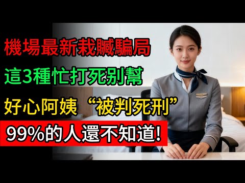 機場最新栽贓騙局:這3種忙打死別幫!好心阿姨“被判死刑”!#機場騙局 #機場 #運毒 #行李 #出國 #空姐 #防騙