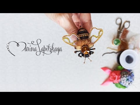 🐝 Tutorial: beaded brooch "Bee"